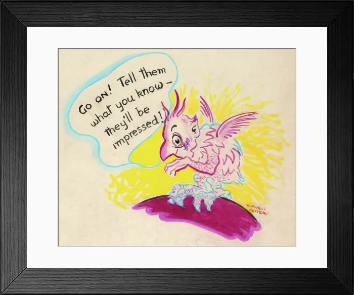 Framed Print : The chatterbug will get you if you don't watch out Framed Print : The chatterbug will get you if you don't watch out
