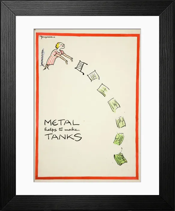 Framed Print : Salvage: Metal helps to make tanks, World War II poster, between 1939 and 1946 Framed Print : Salvage: Metal helps to make tanks, World War II poster, between 1939 and 1946