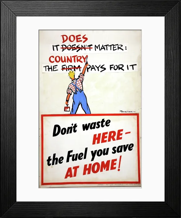 Framed Print : It doesn't (does) matter the firm (country) pays for it, WWII poster, between 1939 and 1946 Framed Print : It doesn't (does) matter the firm (country) pays for it, WWII poster, between 1939 and 1946
