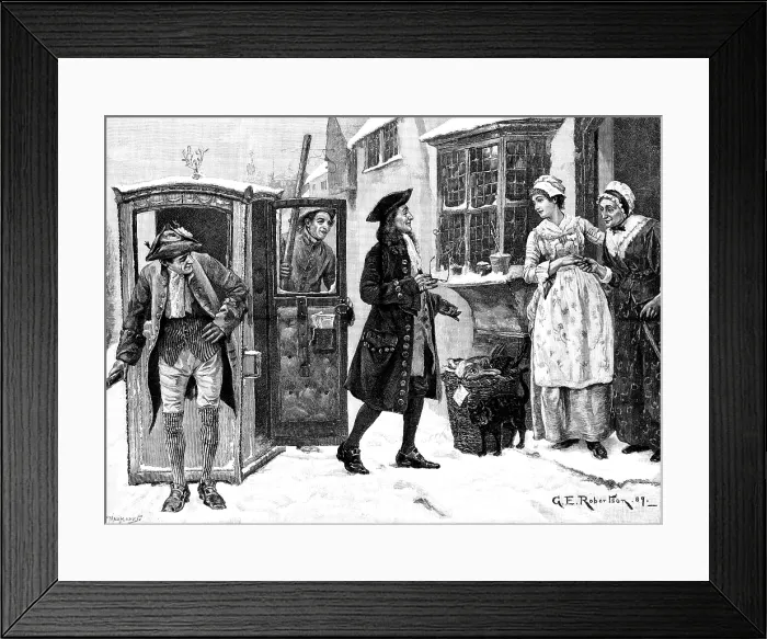 Framed Print : A Visit from an Old Friend, 1890. Creator: P Naumann Framed Print : A Visit from an Old Friend, 1890. Creator: P Naumann