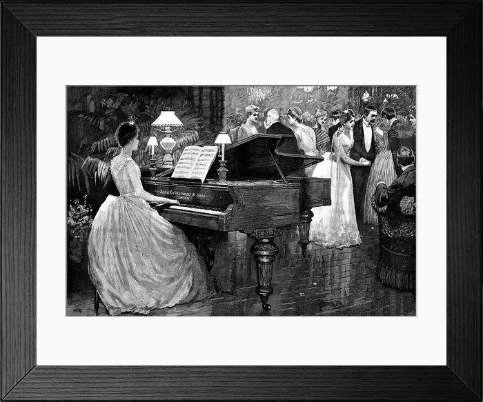 Framed Print : Advertisement for John Brinsmead and Sons, Pianoforte Makers, 1890. Creator: Unknown