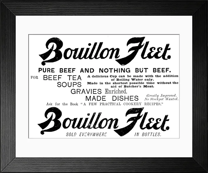 Framed Print : Advertisement for Bouillon Fleet, 1890. Creator: Unknown Framed Print : Advertisement for Bouillon Fleet, 1890. Creator: Unknown