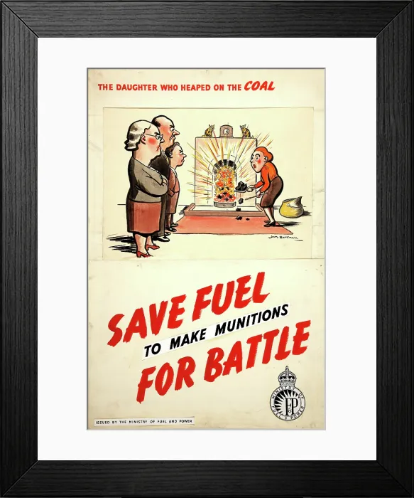 Framed Print : Fuel Economy: The daughter who heaped on the coal Framed Print : Fuel Economy: The daughter who heaped on the coal