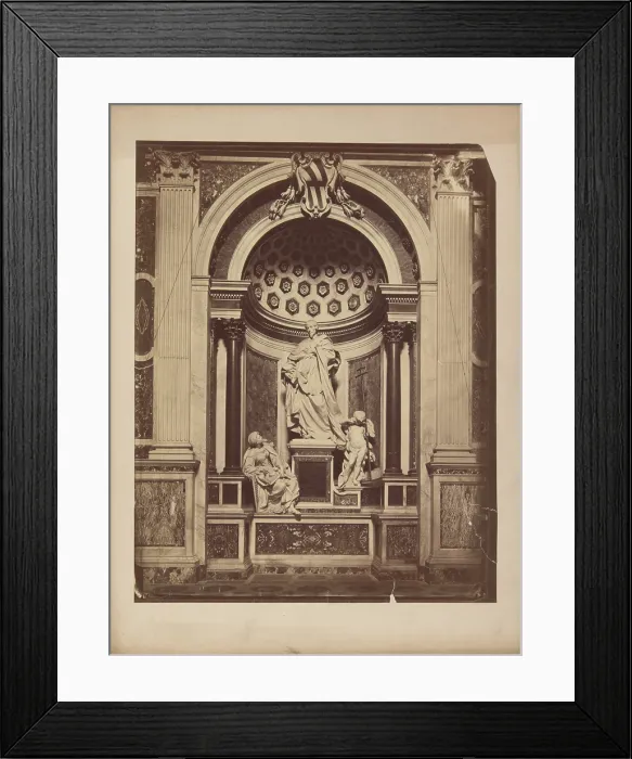 Framed Print : Monument to Cardinal Neri Corsini, Cappella Corsini... Rome, 1732-1735, (1875-1885). Creator: Unknown Framed Print : Monument to Cardinal Neri Corsini, Cappella Corsini... Rome, 1732-1735, (1875-1885). Creator: Unknown