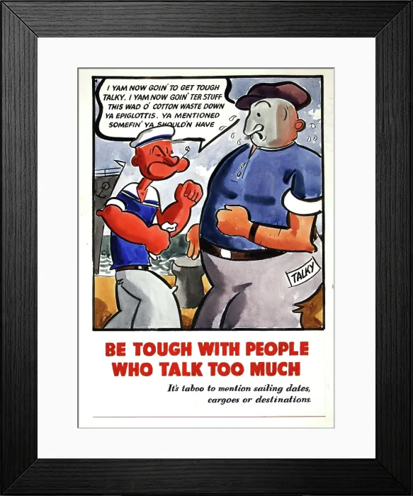 Framed Print : Be tough with people who talk too much. It's taboo to... WWII poster, between 1939 and 1946 Framed Print : Be tough with people who talk too much. It's taboo to... WWII poster, between 1939 and 1946