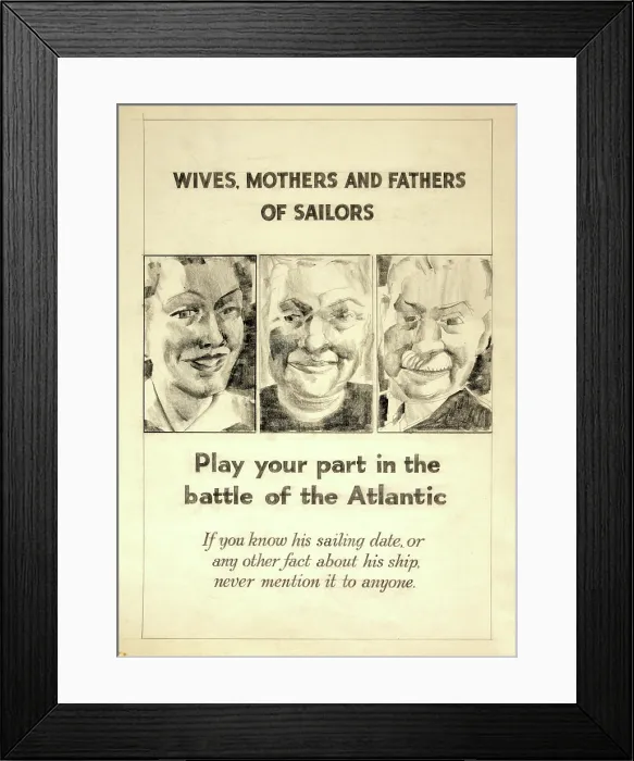 Framed Print : Wives, mothers and fathers of sailors. Play your part... WWII poster, between 1939 and 1946 Framed Print : Wives, mothers and fathers of sailors. Play your part... WWII poster, between 1939 and 1946