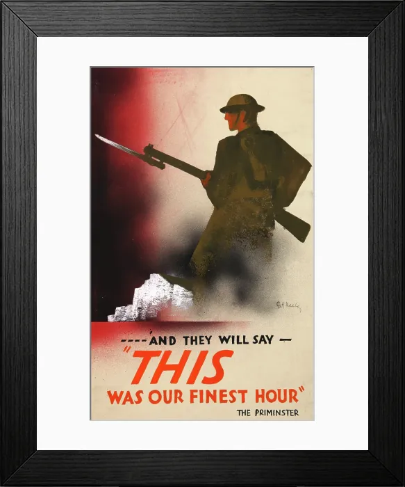 Framed Print : And they will say - 'This was our finest hour' The PriMinster, WWII poster, between 1939 & 1946 Framed Print : And they will say - 'This was our finest hour' The PriMinster, WWII poster, between 1939 & 1946