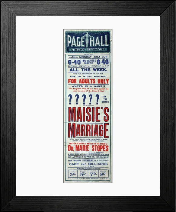 Framed Print : Film poster for Maisie's Marriage, 1923. Creator: Unknown. Film poster for Maisie's Marriage, 1923. Creator: Unknown Framed Print : Film poster for Maisie's Marriage, 1923. Creator: Unknown. Film poster for Maisie's Marriage, 1923. Creator: Unknown