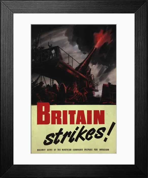 Framed Print : Britain Strikes!, World War II poster, between 1939 and 1946 Framed Print : Britain Strikes!, World War II poster, between 1939 and 1946
