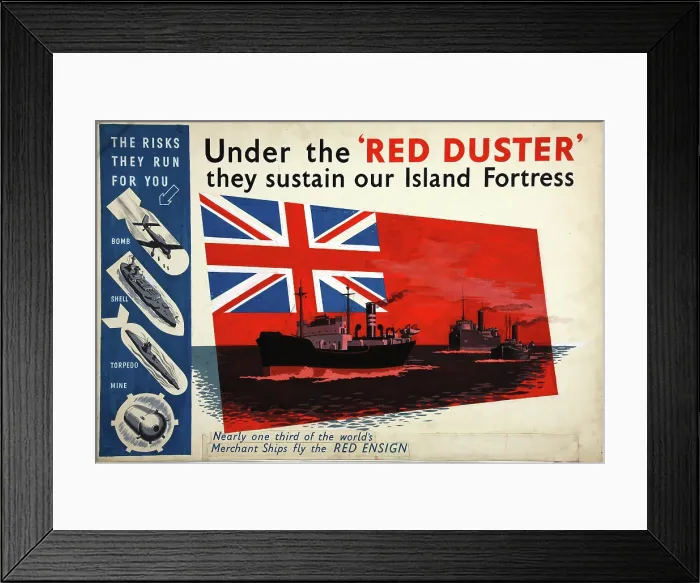 Framed Print : Under the Red Duster they sustain our Island Fortres... WWII poster, between 1939 and 1946 Framed Print : Under the Red Duster they sustain our Island Fortres... WWII poster, between 1939 and 1946