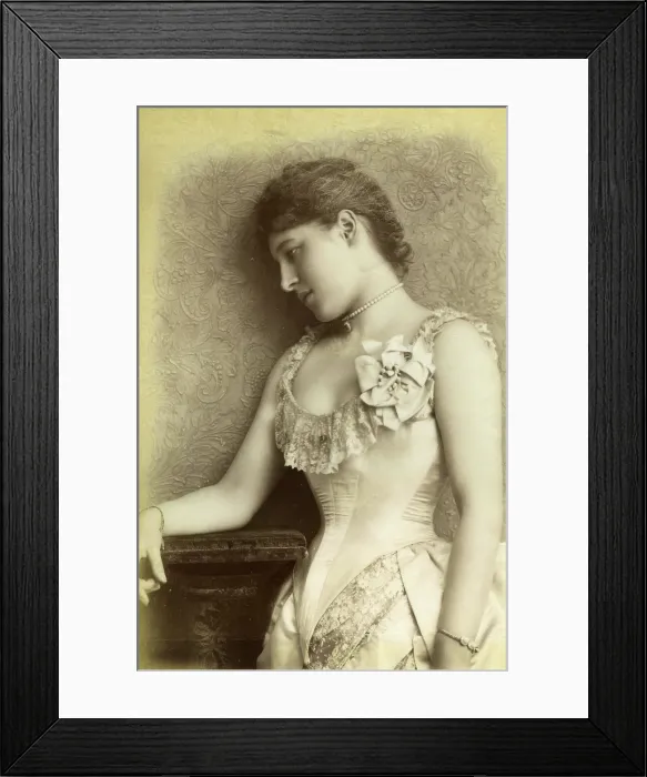 Framed Print : Actress and socialite Lillie Langtry, 1885. Creator: William Downey Framed Print : Actress and socialite Lillie Langtry, 1885. Creator: William Downey