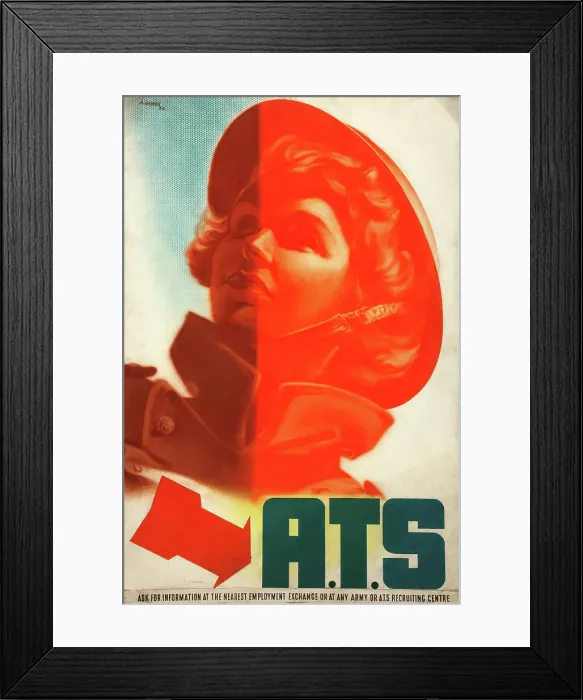Framed Print : ATS (girl's helmeted head), between 1939 and 1946. Creators: Central Office of Information, Abram Games. ATS (girl's helmeted head), between 1939 and 1946 Framed Print : ATS (girl's helmeted head), between 1939 and 1946. Creators: Central Office of Information, Abram Games. ATS (girl's helmeted head), between 1939 and 1946