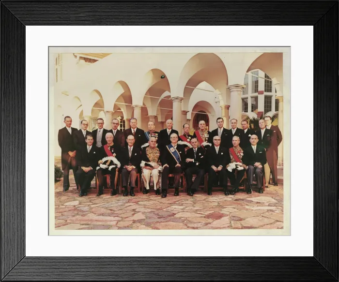 Framed Print : President Charles Swart and Foreign Minister Eric Louw, Cape Town, South Africa, c1961. Creator: Unknown Framed Print : President Charles Swart and Foreign Minister Eric Louw, Cape Town, South Africa, c1961. Creator: Unknown