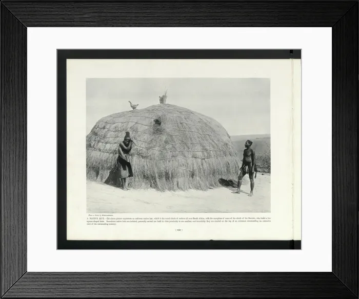 Framed Print : A Native Hut, South Africa, c1899. Creator: John Middlebrook Framed Print : A Native Hut, South Africa, c1899. Creator: John Middlebrook