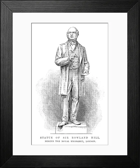 Framed Print : Statue of Sir Rowland Hill, behind the Royal Exchange, London, 1890. Creator: Unknown Framed Print : Statue of Sir Rowland Hill, behind the Royal Exchange, London, 1890. Creator: Unknown