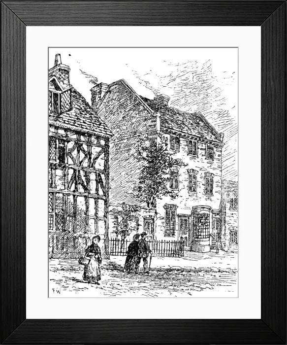 Framed Print : Birthplace of Sir Rowland Hill, at Kidderminster, 1890. Creator: Unknown Framed Print : Birthplace of Sir Rowland Hill, at Kidderminster, 1890. Creator: Unknown