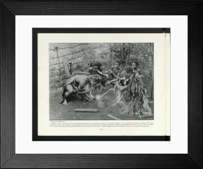 Framed Print : A Smoking Party, Zululand, South Africa, c1900? Creator: John Middlebrook Framed Print : A Smoking Party, Zululand, South Africa, c1900? Creator: John Middlebrook