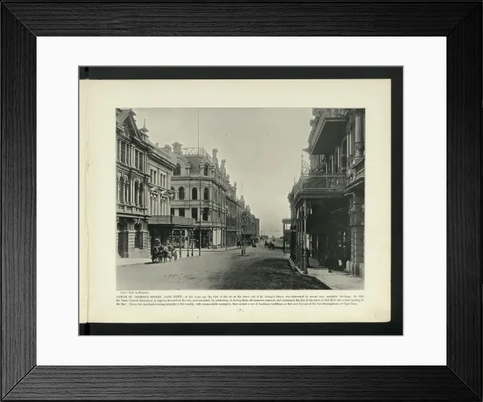 Framed Print : Lower St. George's Street, Cape Town, South Africa, c1900? Creator: Unknown. Lower St. George's Street, Cape Town, South Africa, c1900? Creator: Unknown Framed Print : Lower St. George's Street, Cape Town, South Africa, c1900? Creator: Unknown. Lower St. George's Street, Cape Town, South Africa, c1900? Creator: Unknown