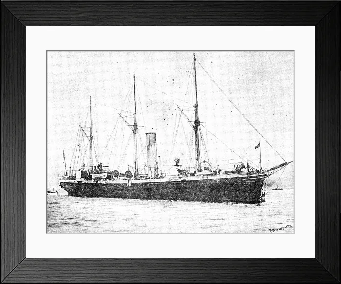 Framed Print : H.M.S. Brisk, 1890. Creator: Unknown