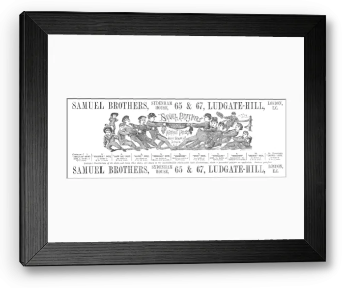 Framed Print : Samuel Brothers, 1883. Creator: Unknown Framed Print : Samuel Brothers, 1883. Creator: Unknown