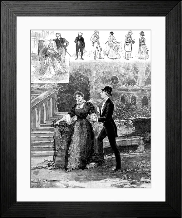 Framed Print : Sketches from 'Lords and Commons, ' at the Haymarket Theatre, 1883. Creator: Unknown Framed Print : Sketches from 'Lords and Commons, ' at the Haymarket Theatre, 1883. Creator: Unknown