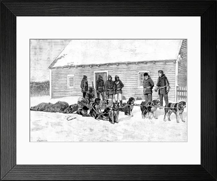 Framed Print : Lord Lonsdale's Travels in North America: Oxford House, between Norway House and York Factory, 1890. Creator: Unknown Framed Print : Lord Lonsdale's Travels in North America: Oxford House, between Norway House and York Factory, 1890. Creator: Unknown