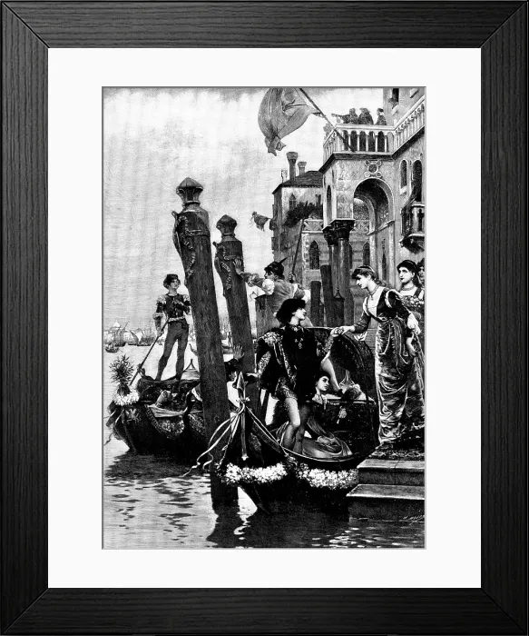 Framed Print : Morning of the Carnival at Venice in the Fifteenth Century, 1890. Creator: H. Baude Framed Print : Morning of the Carnival at Venice in the Fifteenth Century, 1890. Creator: H. Baude