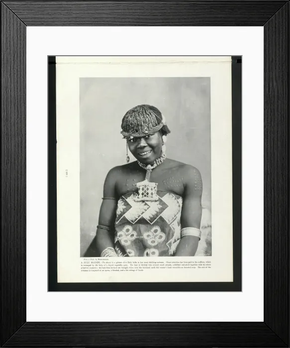 Framed Print : A Zulu Maiden, South Africa, c1899. Creator: John Middlebrook Framed Print : A Zulu Maiden, South Africa, c1899. Creator: John Middlebrook