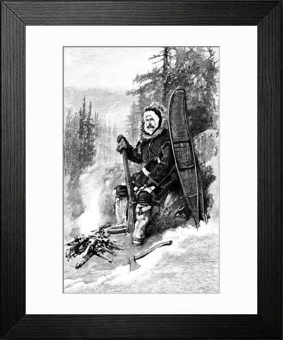 Framed Print : Lord Lonsdale's Travels in North America: Lord Lonsdale in Arctic travelling attire, 1890. Creator: Unknown Framed Print : Lord Lonsdale's Travels in North America: Lord Lonsdale in Arctic travelling attire, 1890. Creator: Unknown