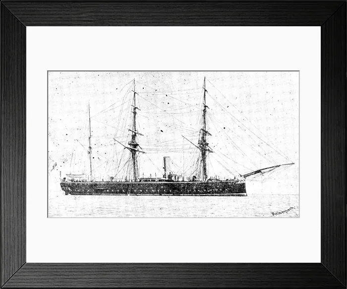 Framed Print : H.M.S. Curacoa, 1890. Creator: Unknown Framed Print : H.M.S. Curacoa, 1890. Creator: Unknown