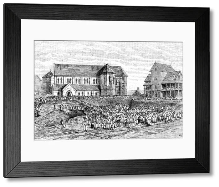 Framed Print : Consecration of the English Cathedral in Madagascar, 1890. Creator: Unknown Framed Print : Consecration of the English Cathedral in Madagascar, 1890. Creator: Unknown