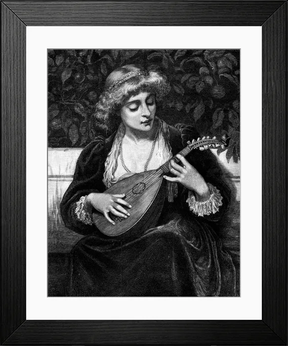 Framed Print : Una Toccata, from the picture by Miss C. Phillott, Royal Society of Painters in Water Colours, 1883. Creator: Unknown Framed Print : Una Toccata, from the picture by Miss C. Phillott, Royal Society of Painters in Water Colours, 1883. Creator: Unknown
