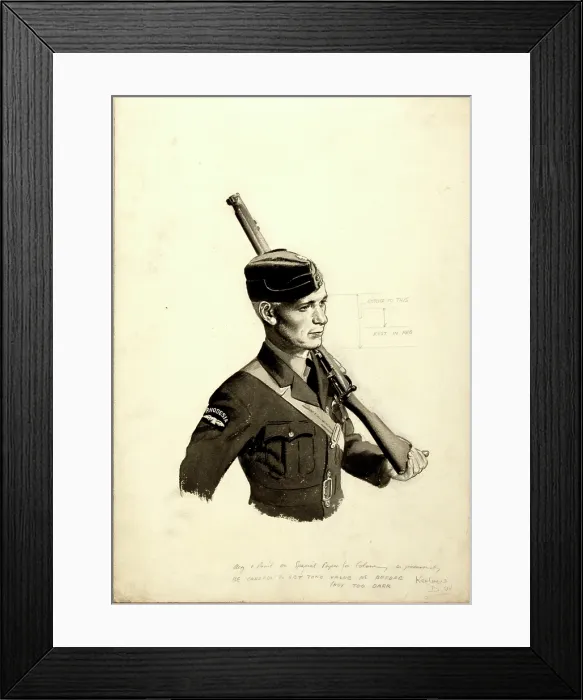 Framed Print : Unity of Strength Rhodesian airman with rifle WWII poster, between 1939 and 1946. Creators: William Little, Central Office of Information Framed Print : Unity of Strength Rhodesian airman with rifle WWII poster, between 1939 and 1946. Creators: William Little, Central Office of Information