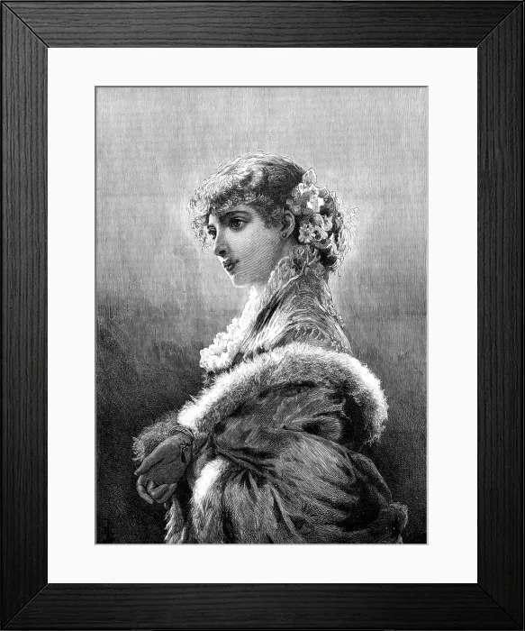 Framed Print : Dressed for the Opera, by E. Tofano, exhibited in Mr. McLean's Gallery, Haymarket, 1883. Creator: Unknown. Dressed for the Opera, by E. Tofano, exhibited in Mr Framed Print : Dressed for the Opera, by E. Tofano, exhibited in Mr. McLean's Gallery, Haymarket, 1883. Creator: Unknown. Dressed for the Opera, by E. Tofano, exhibited in Mr