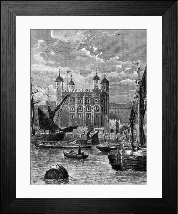 Framed Print : The Tower of London: showing the White Tower, after the demolition of the old guard-rooms... 1883. Creator: Unknown Framed Print : The Tower of London: showing the White Tower, after the demolition of the old guard-rooms... 1883. Creator: Unknown