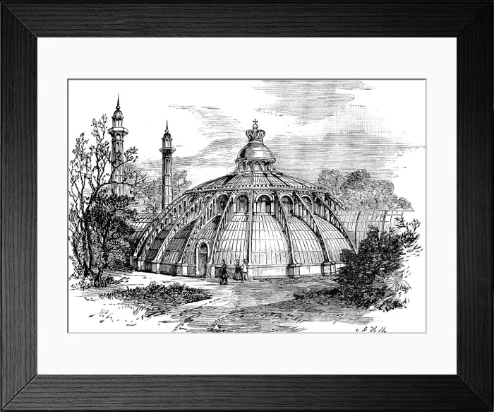 Framed Print : The Royal Palace of Laeken, Brussels, destroyed by fire: the Conservatory, 1890. Creator: Unknown Framed Print : The Royal Palace of Laeken, Brussels, destroyed by fire: the Conservatory, 1890. Creator: Unknown