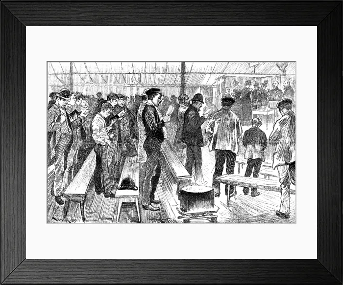 Framed Print : The Gasworkers Strike: Sunday Service at the South Metropolitan Gas Company's works, 1890. Creator: Unknown Framed Print : The Gasworkers Strike: Sunday Service at the South Metropolitan Gas Company's works, 1890. Creator: Unknown