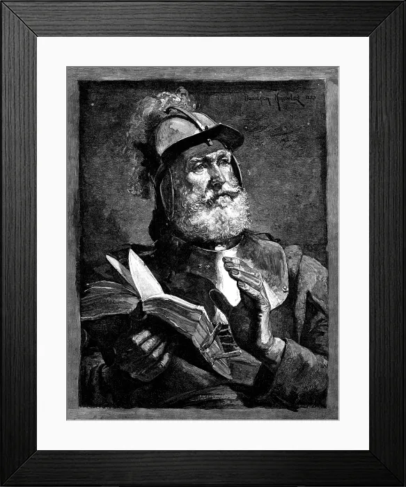 Framed Print : The Father of the Regiment, drawn by Davidson Knowles, 1883. Creator: Eugene Froment Framed Print : The Father of the Regiment, drawn by Davidson Knowles, 1883. Creator: Eugene Froment