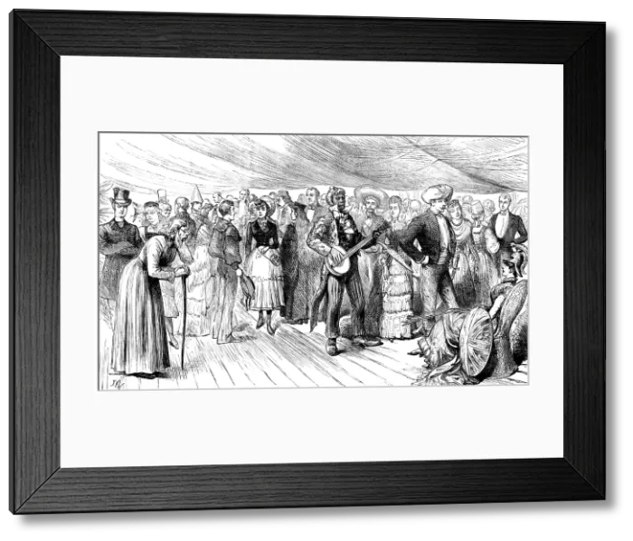 Framed Print : Fancy-Dress Ball on board H.M. troop-ship Serapis, on Crossing the Line, 1883. Creator: Unknown Framed Print : Fancy-Dress Ball on board H.M. troop-ship Serapis, on Crossing the Line, 1883. Creator: Unknown