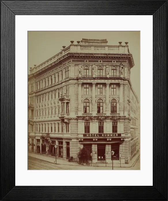 Framed Print : Hotel Kummer - general view, Vienna, around 1890. Creator: Ludwig Niernberger Framed Print : Hotel Kummer - general view, Vienna, around 1890. Creator: Ludwig Niernberger