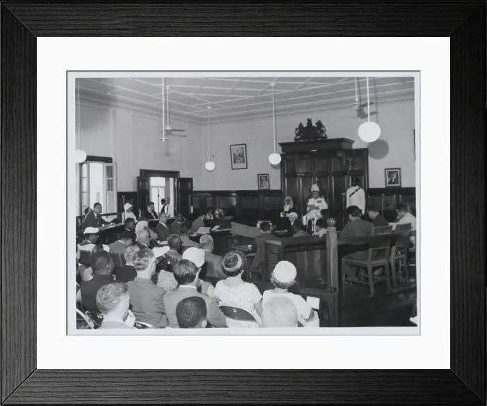 Framed Print : Sir Peter Stallard at the ceremony of opening of Parliament, Belize City, British Honduras, 1965. Creator: Unknown