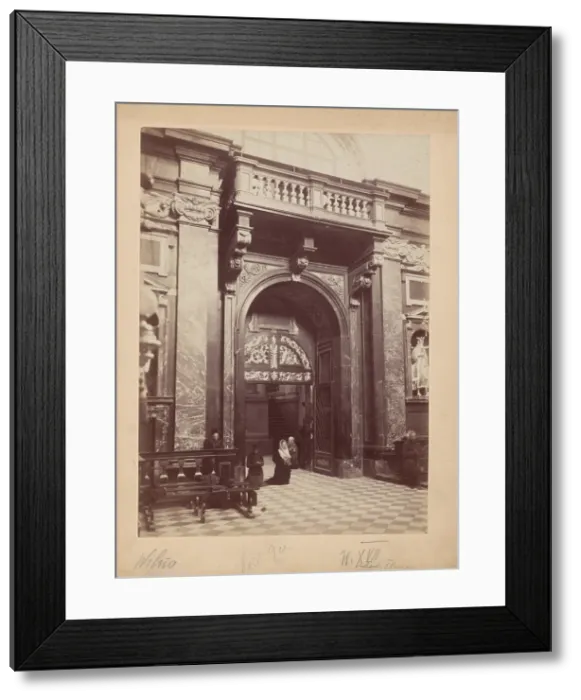 Framed Print : Old houses at the Church of St Michael, Vilnius, 1895-1905. Creator: Stanislaw Filibert Fleury Framed Print : Old houses at the Church of St Michael, Vilnius, 1895-1905. Creator: Stanislaw Filibert Fleury