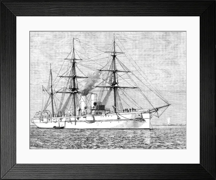 Framed Print : H.M.S. Leander, 1883. Creator: Unknown Framed Print : H.M.S. Leander, 1883. Creator: Unknown