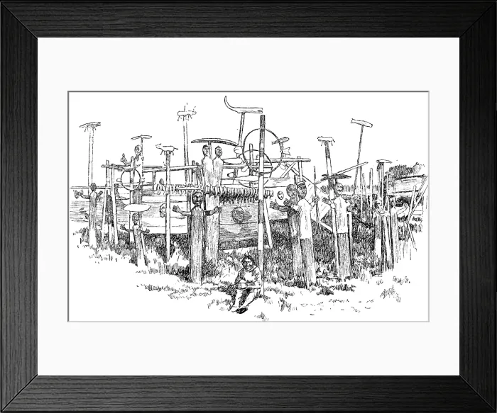 Framed Print : Lord Lonsdale's travels in the Arctic regions: Esquimaux cemetery, Noumachock, Alaska, 1890. Creator: Unknown Framed Print : Lord Lonsdale's travels in the Arctic regions: Esquimaux cemetery, Noumachock, Alaska, 1890. Creator: Unknown