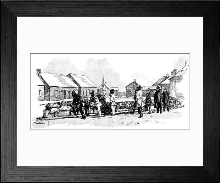 Framed Print : Lord Lonsdale's travels in the Arctic regions...: York Factory, west coast of Hudson's Bay, 1890 Framed Print : Lord Lonsdale's travels in the Arctic regions...: York Factory, west coast of Hudson's Bay, 1890
