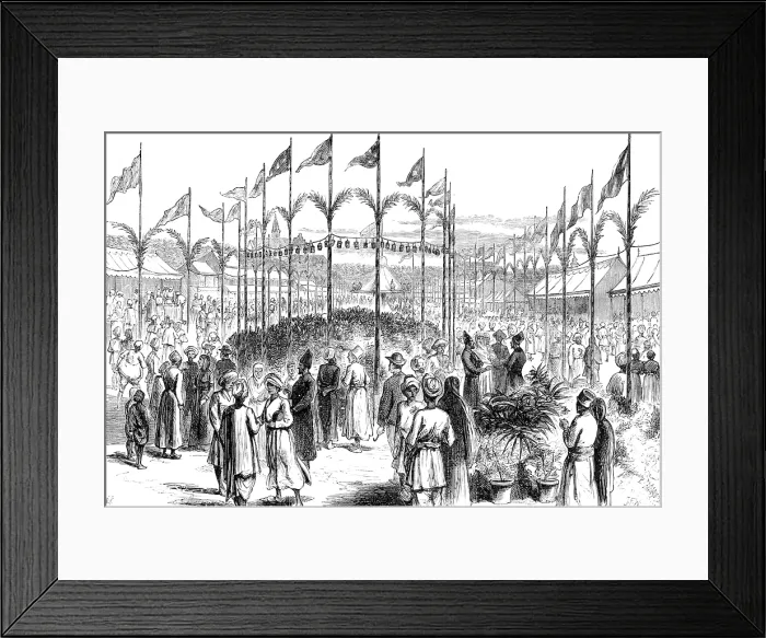 Framed Print : Fair held on the Esplanade, Bombay, in honour of the...Duke and Duchess of Connaught, 1883. Creator: Unknown Framed Print : Fair held on the Esplanade, Bombay, in honour of the...Duke and Duchess of Connaught, 1883. Creator: Unknown