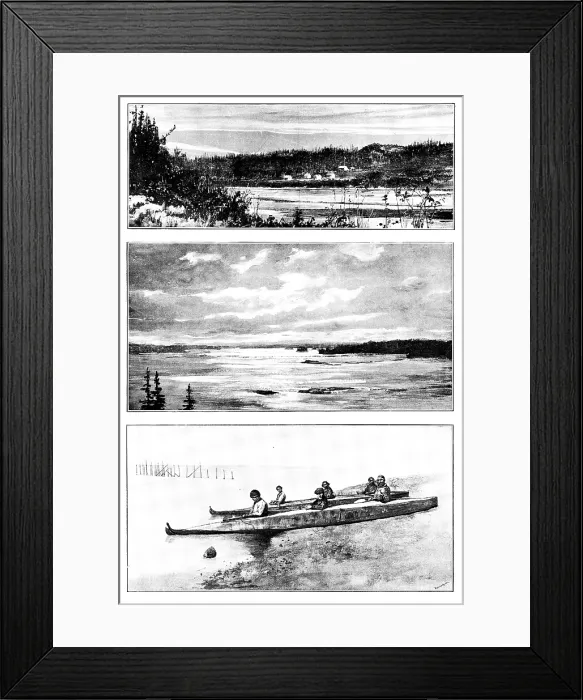 Framed Print : Lord Lonsdale's travels in the Arctic...Fort Norman; Mackenzie River; Bidarka voyage, Alaska.. 1890 Creator: Unknown Framed Print : Lord Lonsdale's travels in the Arctic...Fort Norman; Mackenzie River; Bidarka voyage, Alaska.. 1890 Creator: Unknown