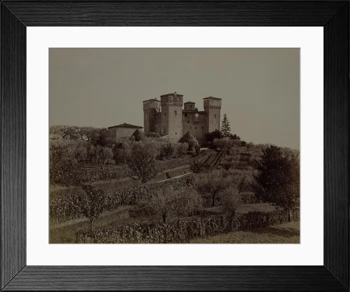 Framed Print : View of Castello delle Quattro Torra, Siena from the north-west, 1890-1900. Creator: Alinari