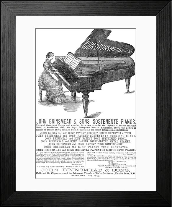 Framed Print : John Brinsmead & Sons Sostenente Pianos, 1883. Creator: Unknown. John Brinsmead & Sons Sostenente Pianos, 1883. Creator: Unknown Framed Print : John Brinsmead & Sons Sostenente Pianos, 1883. Creator: Unknown. John Brinsmead & Sons Sostenente Pianos, 1883. Creator: Unknown