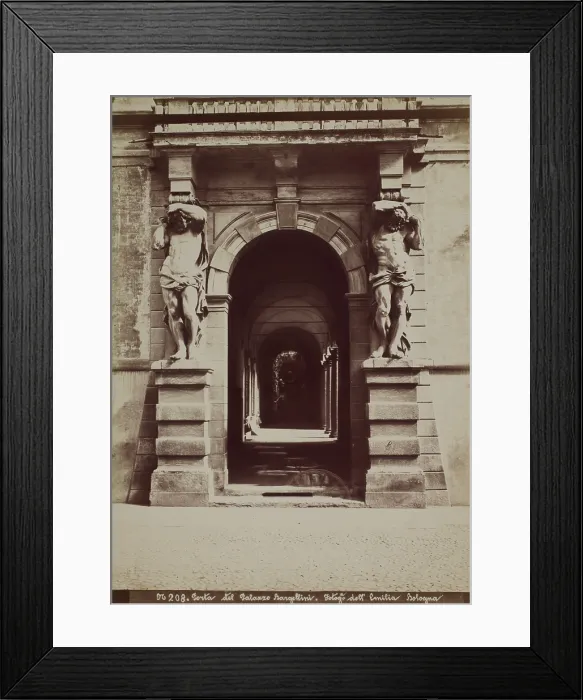 Framed Print : Telamon Portal, Palazzo Davia Bargellini, Bologna, between 1880-1890. Creator: Emilia Framed Print : Telamon Portal, Palazzo Davia Bargellini, Bologna, between 1880-1890. Creator: Emilia